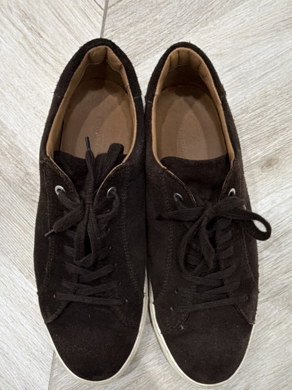 SuitSupply Men's Brown Suede Lace-Up Sneakers US 9 Casual Round Toe